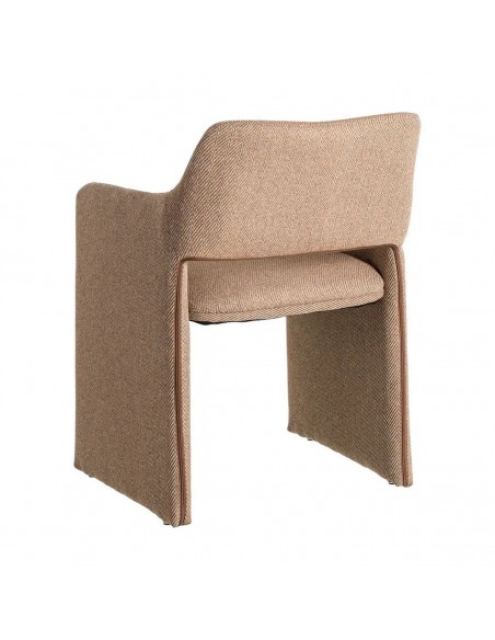 Silla con patas tapizadas ESPIGA de diseño moderno en tejido jaspeado