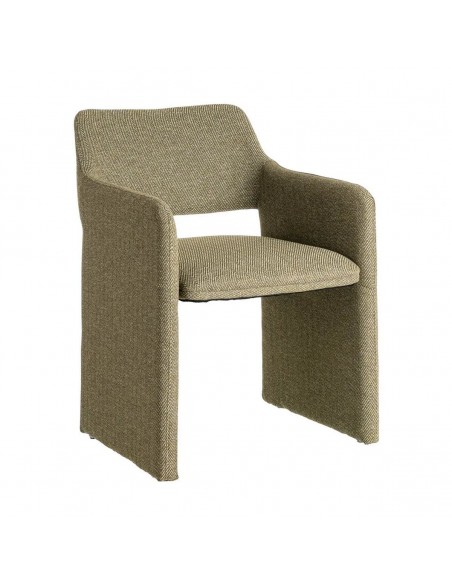 Silla con patas tapizadas ESPIGA de diseño moderno en tejido jaspeado