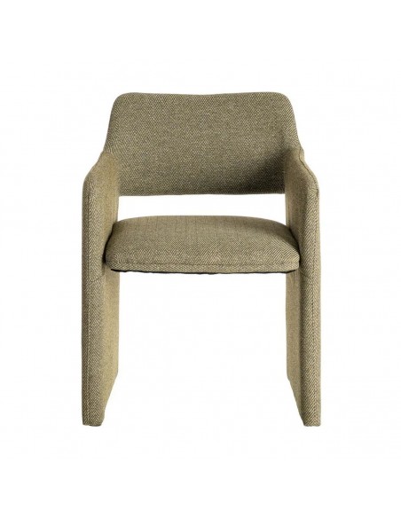 Cadeira com pernas estofadas ESPIGA design moderno em tecido mesclado