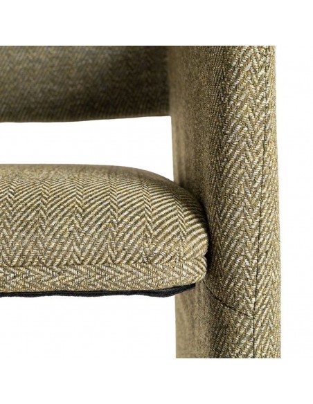 Silla con patas tapizadas ESPIGA de diseño moderno en tejido jaspeado