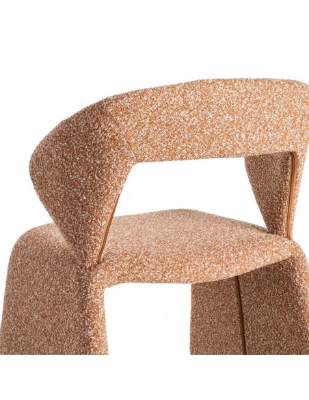Silla tapizada SALOMÓN de diseño moderno en tejido boucle jaspeado