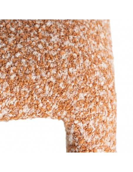 Cadeira estofada SALOMON com design moderno em tecido bouclé mesclado