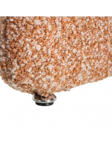 Cadeira estofada SALOMON com design moderno em tecido bouclé mesclado