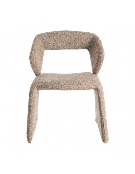 Silla tapizada SALOMÓN de diseño moderno en tejido boucle jaspeado