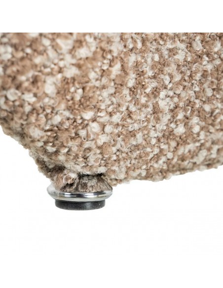 Cadeira estofada SALOMON com design moderno em tecido bouclé mesclado