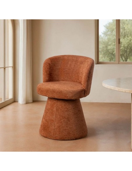 Cadeira giratória LUNARIA com retorno automático, design curvo 3D