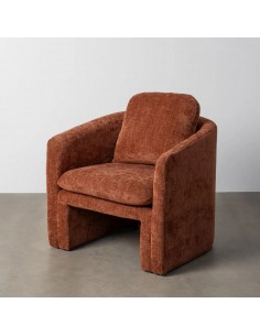 Sillón NARIA de diseño curvo 3d en madera y tejido poliéster