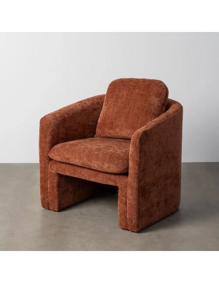 Sillón NARIA de diseño curvo 3d en madera y tejido poliéster