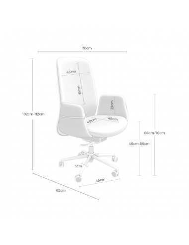 Cadeira de escritório ergonômica BRITISH,...