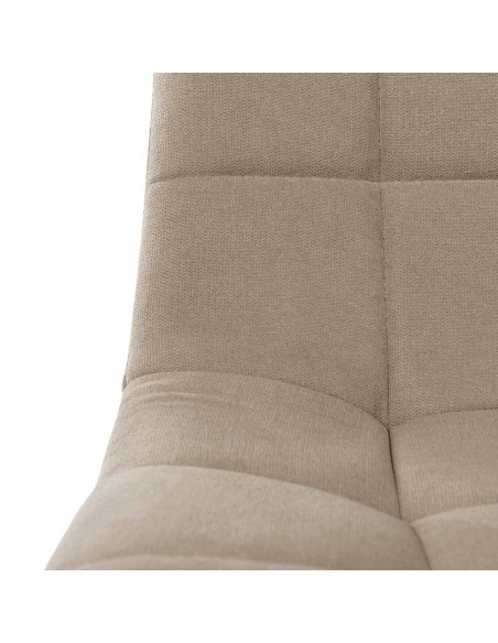 Cadeira MINNIE de design nórdico, pernas em metal com acabamento em madeira, tecido Nilo