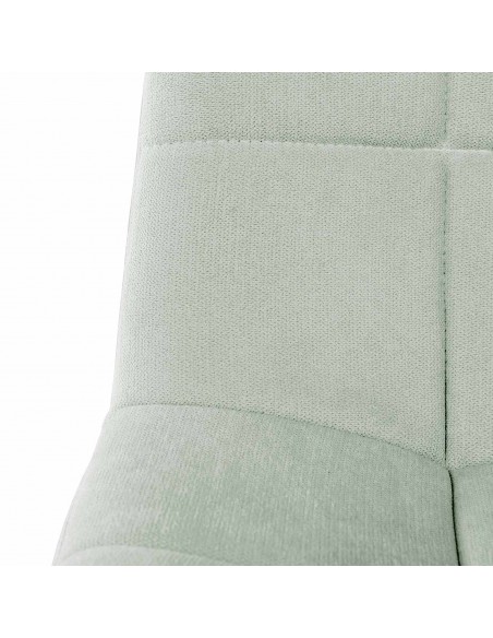 Cadeira MINNIE de design nórdico, pernas em metal com acabamento em madeira, tecido Nilo