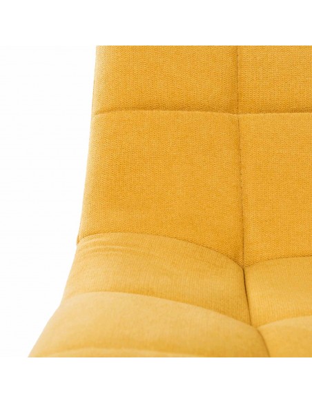 Silla de diseño nórdico MINNIE, patas metal acabado madera, tejido Nilo