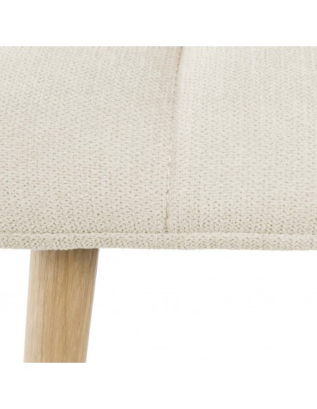 Silla de diseño nórdico MINNIE, patas metal acabado madera, tejido Nilo