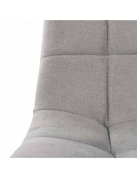 Silla de diseño nórdico MINNIE, patas metal acabado madera, tejido Nilo