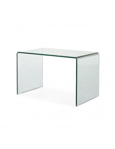 Mesa de escritório minimalista Burano 120x60, vidro...