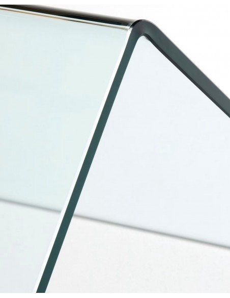 Mesa de escritório minimalista Burano 120x60, vidro temperado