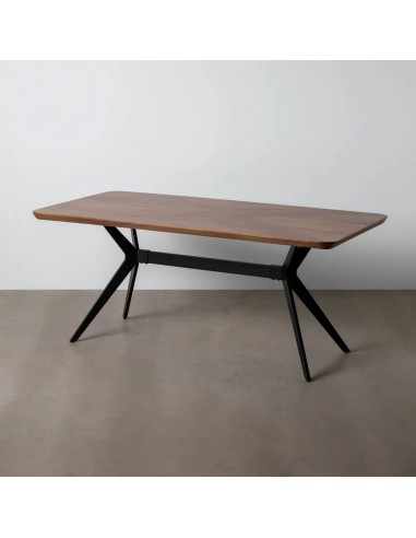 Mesa de jantar 180x90 INDUSTRIA, MDF nogueira e...