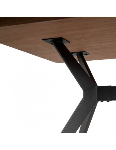 Mesa de comedor 180x90 INDUSTRIA, MDF nogal y...