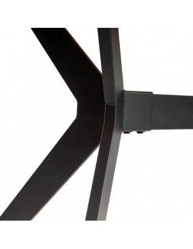 Mesa de comedor 180x90 INDUSTRIA, MDF nogal y...