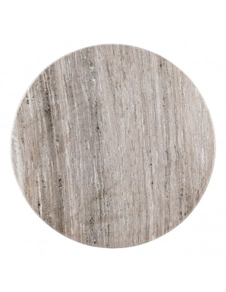 Mesa redonda de sala 110 MARBELLA em mármore e madeira de manga