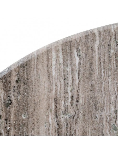 Mesa redonda de sala 110 MARBELLA em mármore e madeira de manga