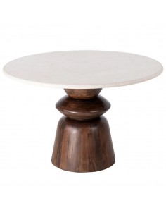 Mesa redonda com formas geométricas 120 SENA, mármore e...