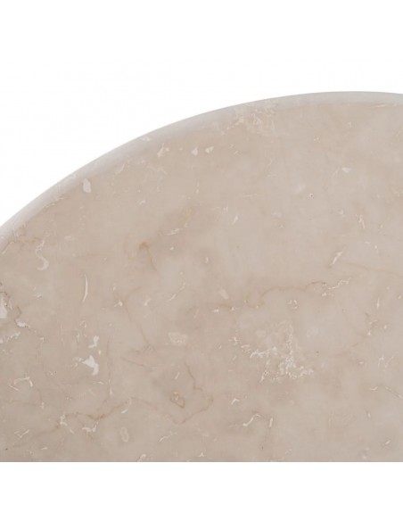 Mesa redonda con formas geométricas 120 SENA mármol y madera de mango