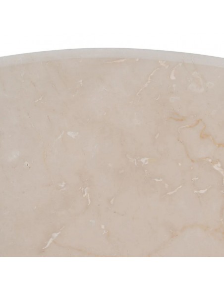 Mesa redonda com formas geométricas 120 SENA, mármore e madeira de manga