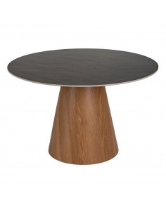 Mesa redonda con base cónica DALIA 120, cerámica símil...