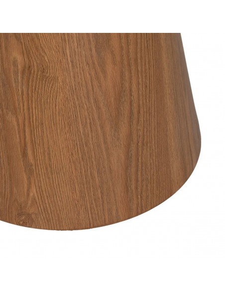 Mesa redonda con base cónica DALIA 120, cerámica símil mármol negro, base metal