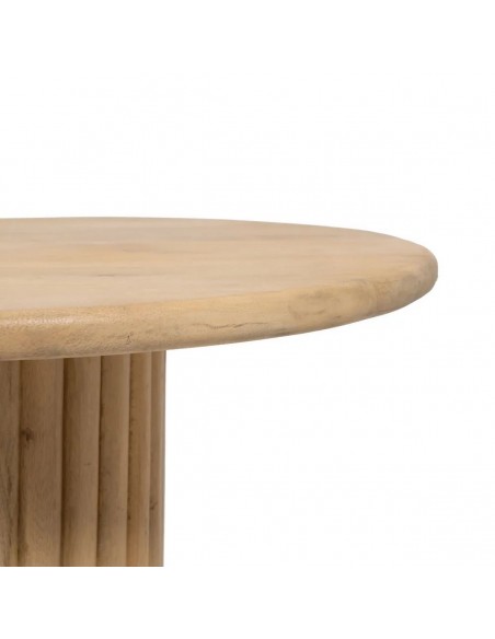 Mesa de Centro Ovalada 120 BULMA, Madera de Mango Natural