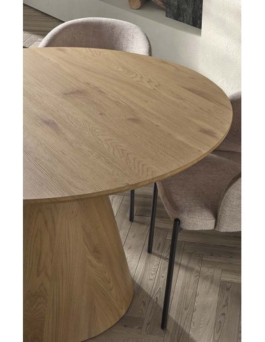 Mesa redonda NATURIA 120 com base cónica, MDF...
