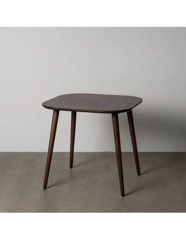 Mesa cuadrada de cocina 80 x 80 NARA de madera estilo rústico