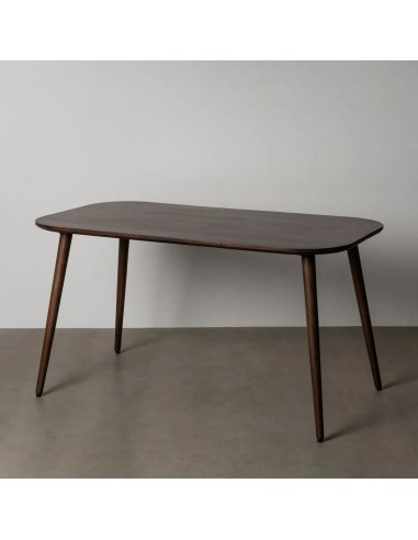 Mesa de comedor 145x80 NARA de madera de Mango oscuro de estilo rústico