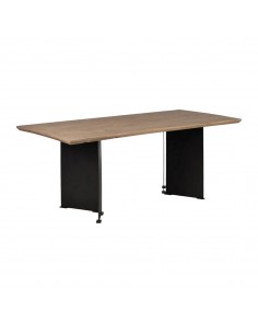 Mesa de comedor estilo industrial DENVER 190x90, madera...