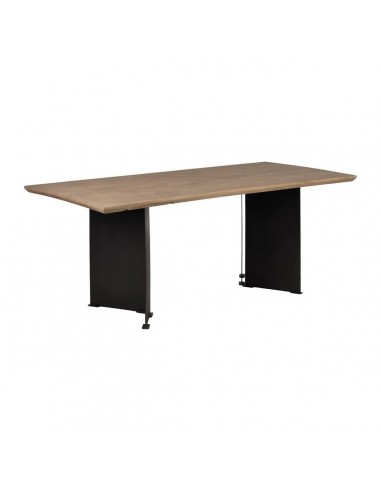 Mesa de comedor estilo industrial DENVER 190x90, madera de mango y hierro