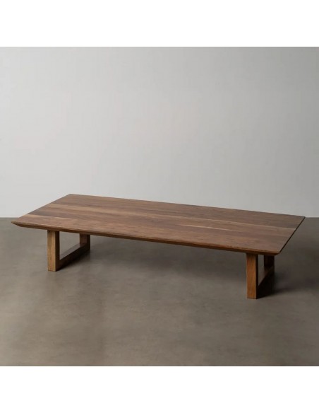 Mesa de centro contemporânea JAVA 150x70, madeira de acácia castanha