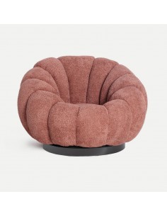 Poltrona giratória art déco BOUCLÉ ​​​​CREST em tecido... 2