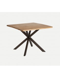 Mesa cuadrada 100 x 100 de comedor ARGOA madera natural y...