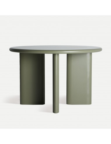 Mesa redonda com desenho geométrico 120 MORLA, MDF verde