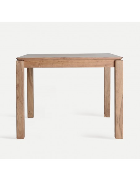 Mesa de cozinha quadrada minimalista nórdica BREIL 100 x 100 madeira natural