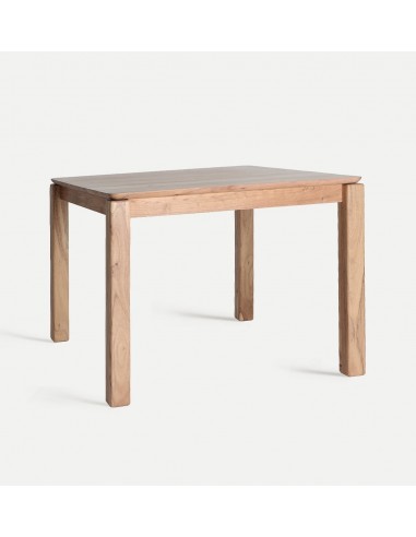 Mesa cuadrada 100 x 100 nórdica minimalista de cocina BREIL madera natural