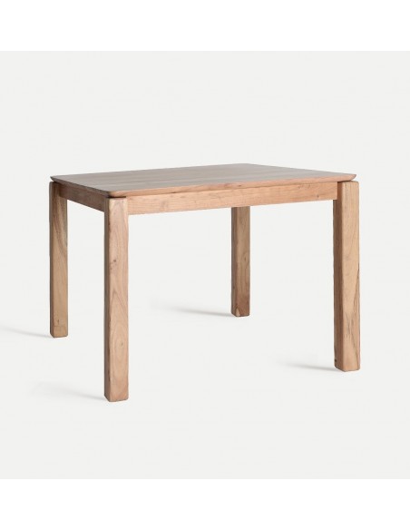 Mesa de cozinha quadrada minimalista nórdica BREIL 100 x 100 madeira natural
