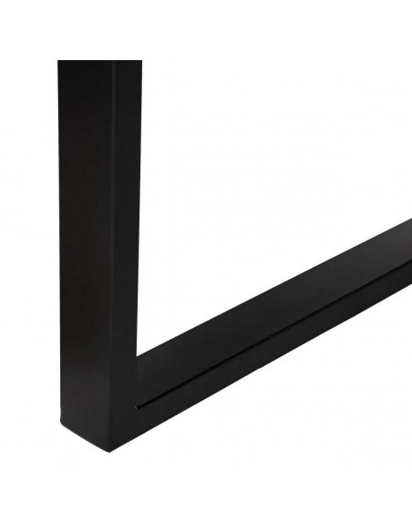 Mesa de jantar BRUNNO 200x100, design industrial em cor nogueira e ferro