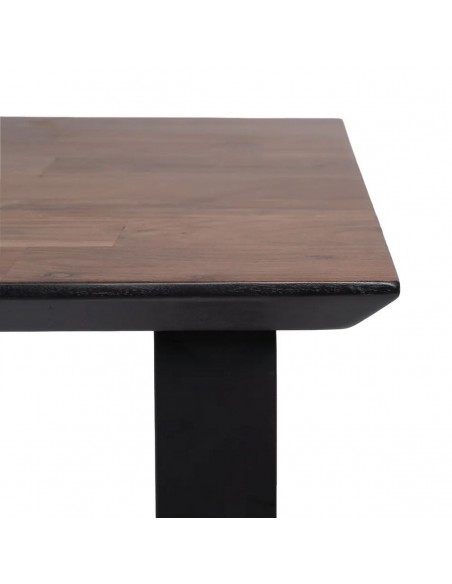 Mesa de design industrial BRUNNO 160x90 em nogueira e ferro preto