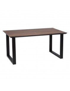 Mesa de design industrial BRUNNO 160x90 em nogueira e...