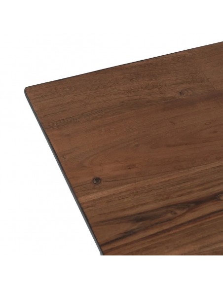 Mesa de design industrial BRUNNO 160x90 em nogueira e ferro preto