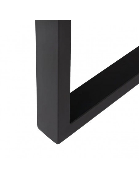 MESA diseño industrial BRUNNO 160x90 en color nogal y hierro negro