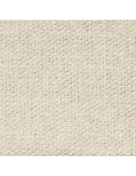 Puff redondo HERMAN 40, tela beig y metal negro.