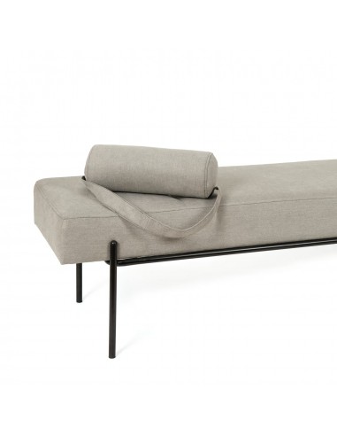 Banco EDIMBURGO 140 x 52, metal preto e tecido...